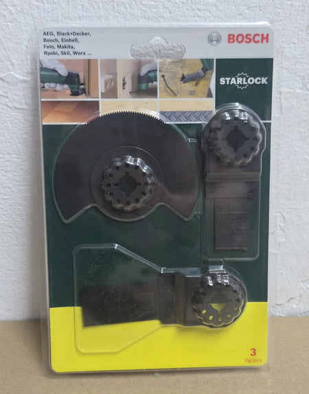 BOSCH Starlock Starter-Set 'Holz' (3-teilig, für Multifunktionsgeräte) 2607017323