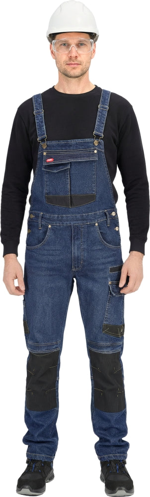 DENIM Stretch Jeans-Latzhose (Blau) [Größe 46-60]