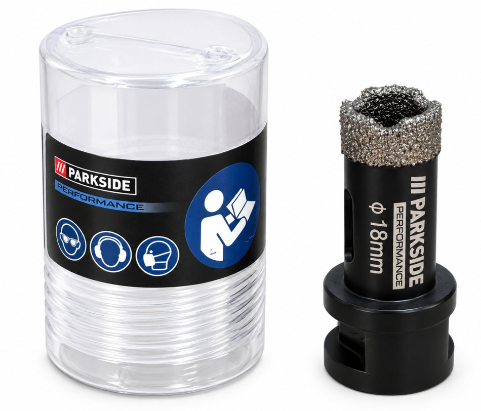 PARKSIDE PERFORMANCE Diamant-Bohrkrone (Ø 18 mm, M14, für Feinsteinzeug, Granit & Marmor)