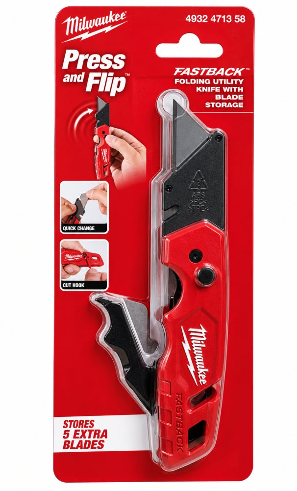 MILWAUKEE Universal-Klappmesser 'FASTBACK' Gen 2 mit Klingenmagazin 4932471358