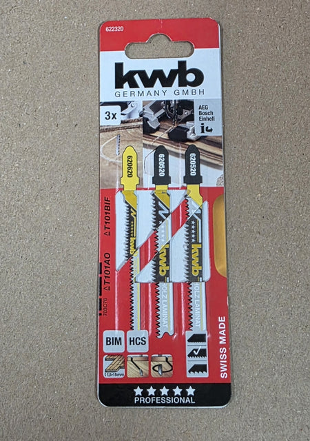KWB Stichsägeblatt Set (3-teilig) Holz Laminat