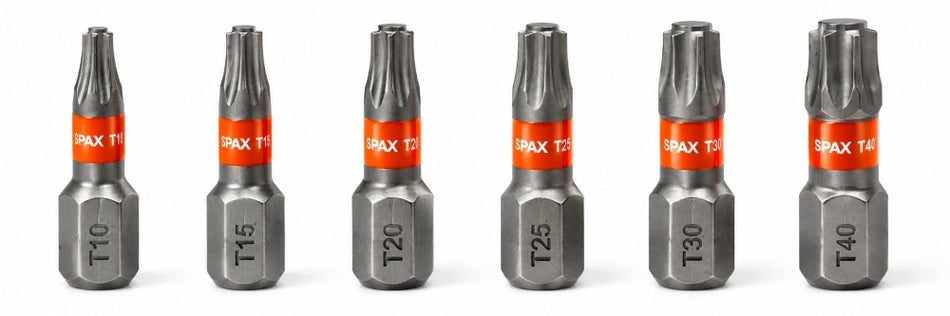 SPAX Bitbox 'T-STAR plus' (7-teilig, T10–T40) mit magnetischem Bithalter 1823