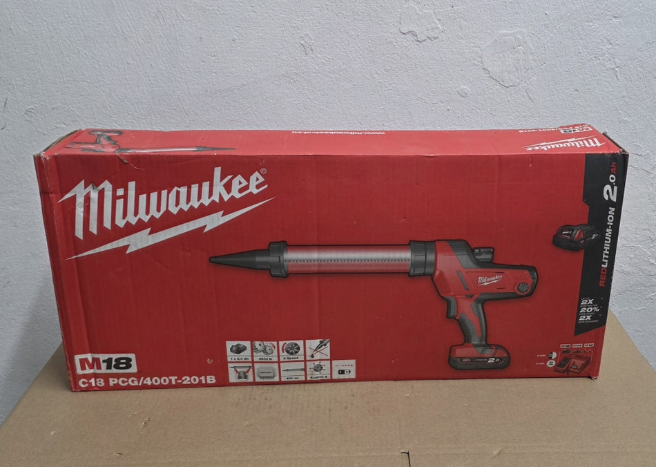 MILWAUKEE M18 Akku-Kartuschenpistole 'C18 PCG/400T-201B' (400 ml, 4500 N, 1x 2,0 Ah Akku) 4933441812