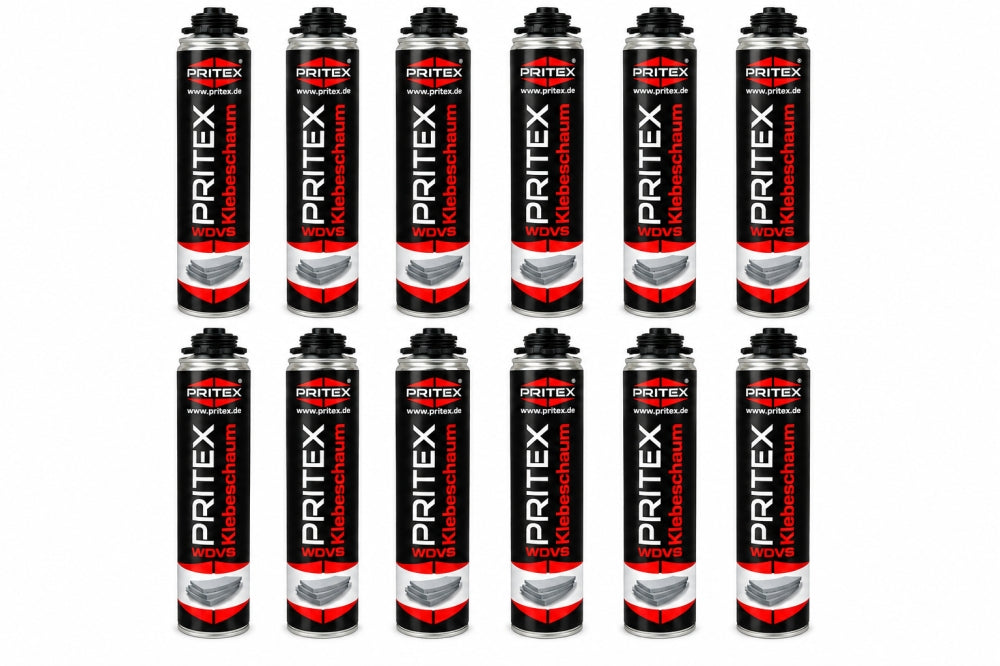 PRITEX WDVS Klebeschaum B1 750 ml (PU-Pistolenschaum, Dämmstoffkleber) 510033537  / (Art) 12x 750ml