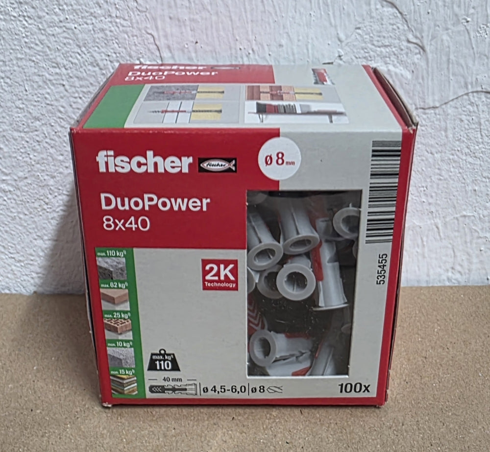 FISCHER Universaldübel 'DuoPower' [zum auswählen]  / (Art) 100 Stück 8x40mm