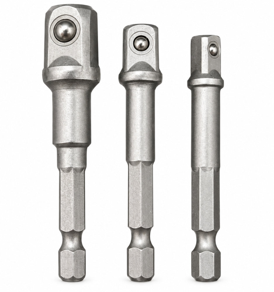 BEAST Steckschlüssel Bitadapter Set (3-teilig, 1/4 3/8 1/2 Zoll)