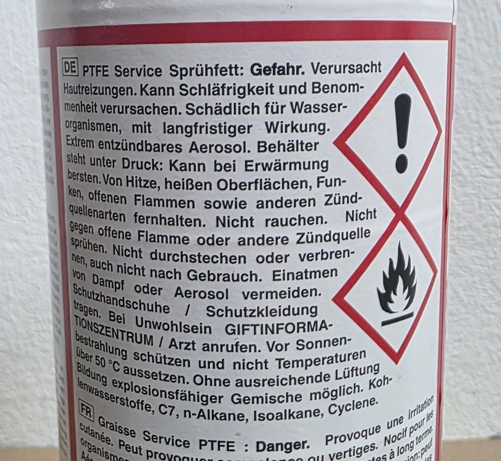 PTFE Service Sprühfett (500ml) 