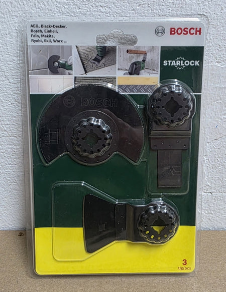 BOSCH Starlock Starter-Set 'Fliesen' (3-teilig, für Multifunktionsgeräte) 2607017324