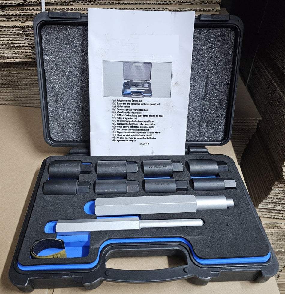 Felgenschlossöffner-Set für Radsicherungen (10-teilig)