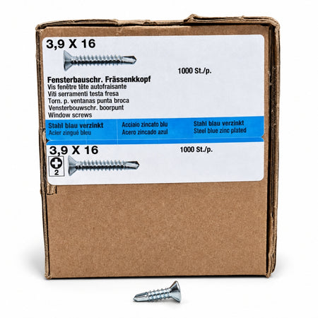 1000x Bohrschrauben Senkkopf PH2 (3,9 x 16mm)