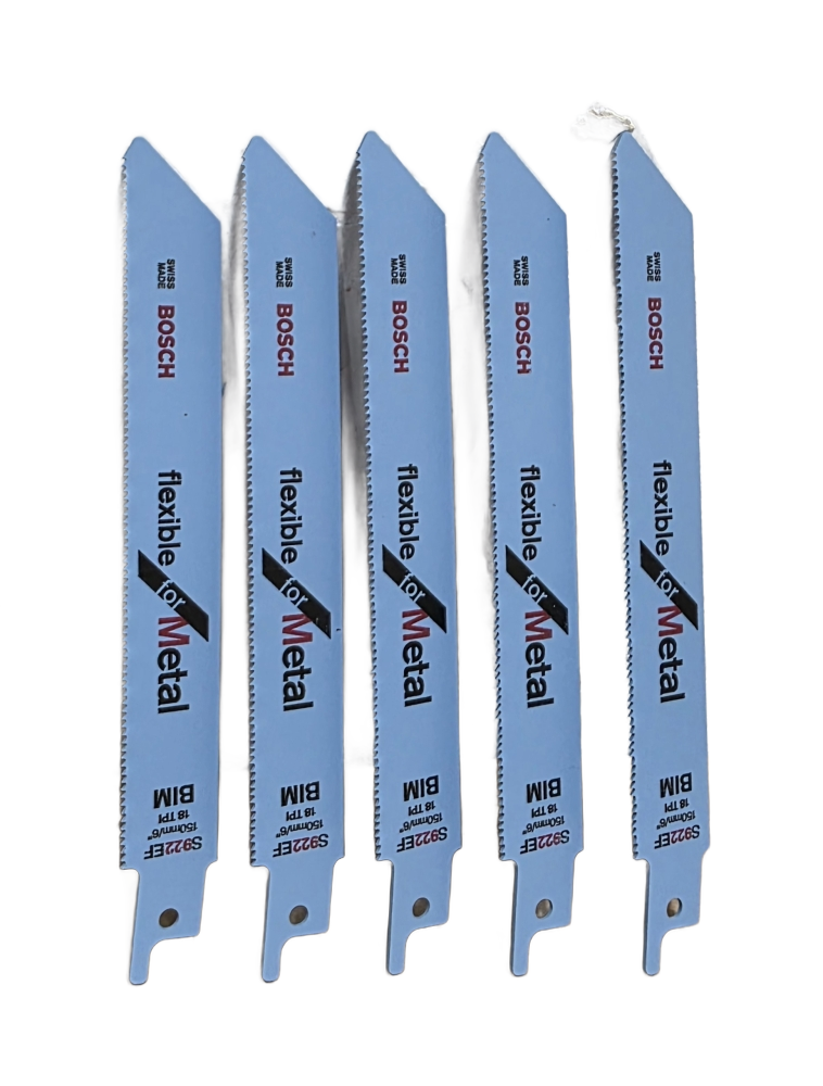 5x BOSCH Säbelsägeblatt 'Flexible for Metal' (150mm, BIM) für Metall