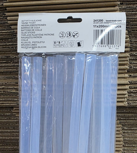 20x BEAST Heißklebestift transparent (Ø 11 x 200mm)