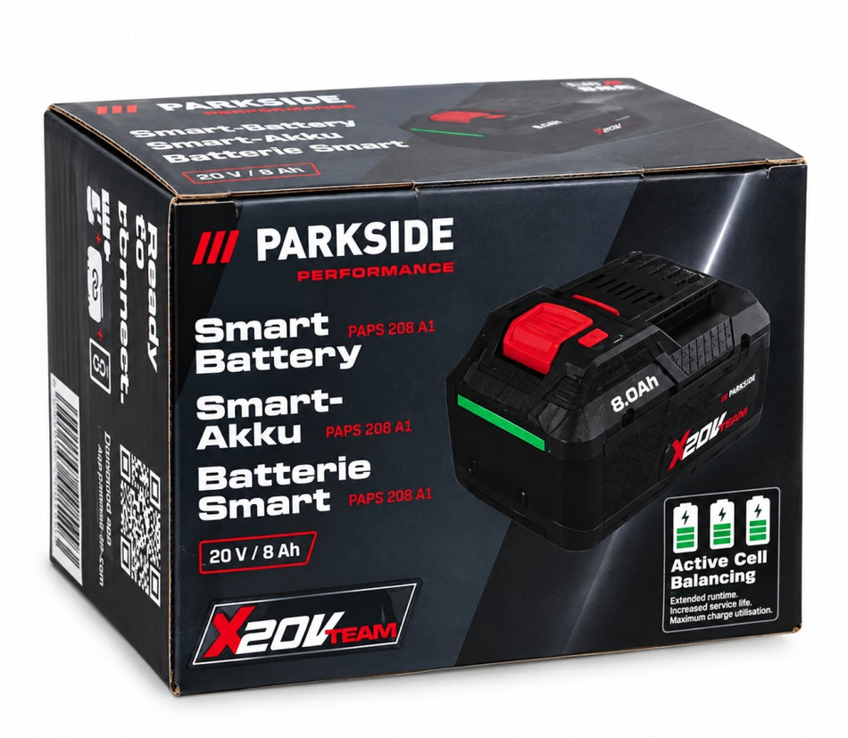 PARKSIDE PERFORMANCE (20V, 8,0Ah) Smart-Akku 'PAPS 208 A1' (Bluetooth, Active Cell Balanci