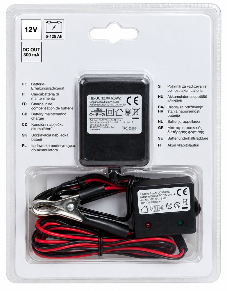 LUX Batterie-Erhaltungsladegerät (12V, 300mA)