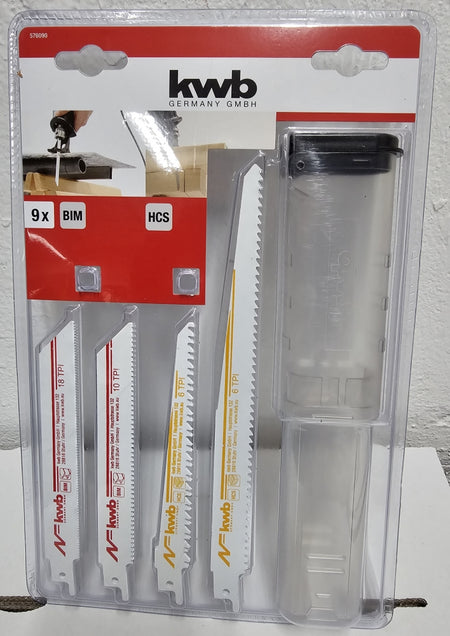 KWB Säbelsägeblätter Set (8-teilig + Box) für Holz & Metall