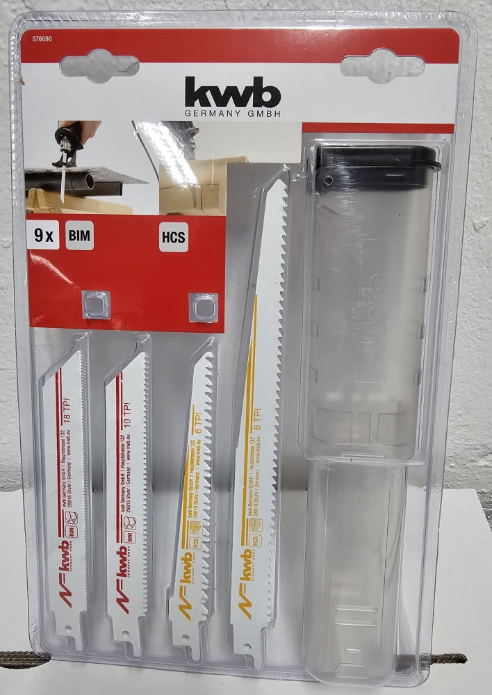 KWB Säbelsägeblätter Set (8-teilig + Box) für Holz & Metall