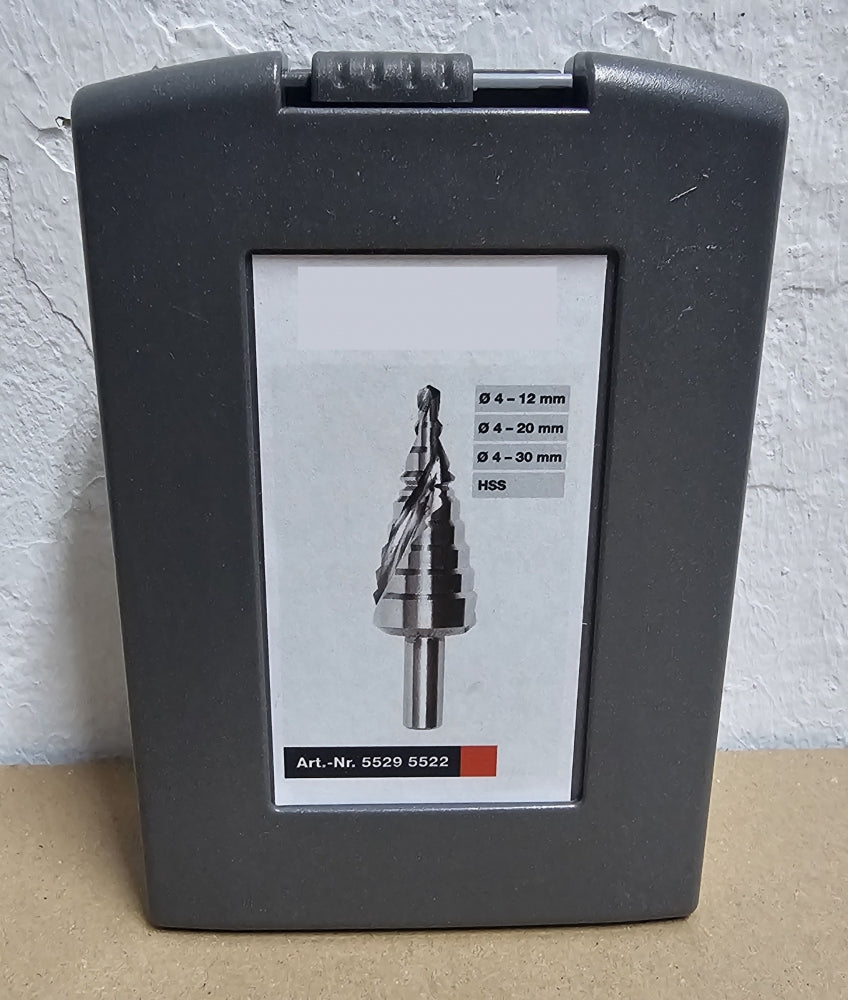 Stufenbohrer-Satz HSS (3-teilig) in Kunststoffkassette