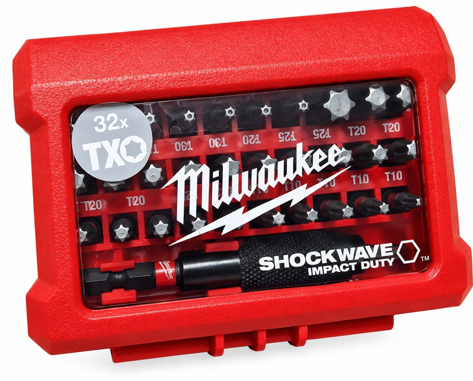 MILWAUKEE SHOCKWAVE TORX Bit-Satz (32-teilig, Bithalter) 4932471586
