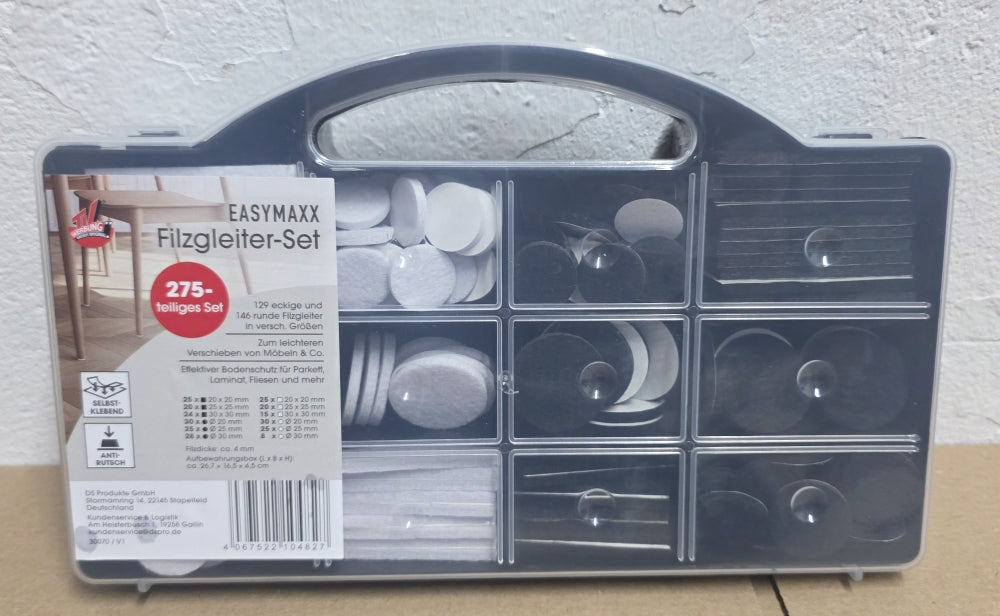 EASYMAXX Filzgleiter-Set '275-teilig' (129 eckige, 146 runde, selbstklebend)
