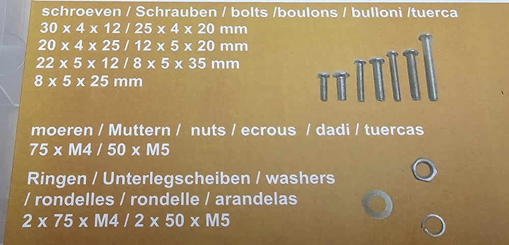 Maschinenschrauben Sortiment (500-teilig)