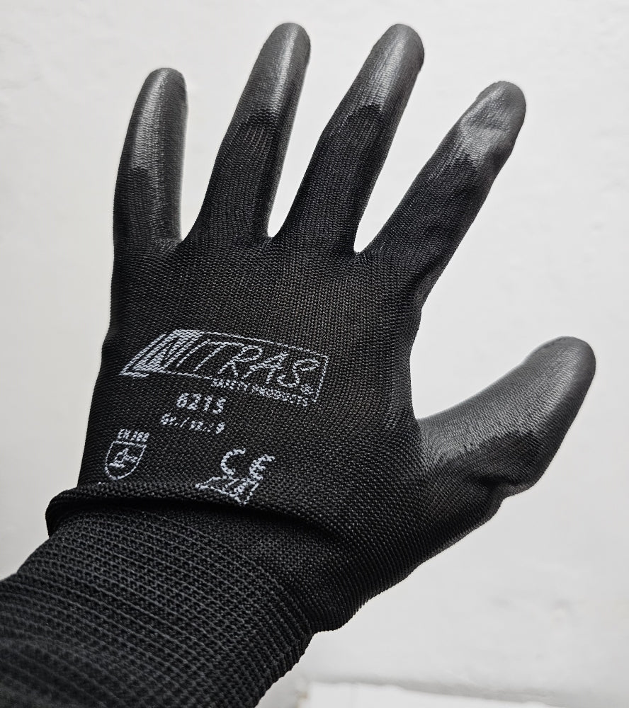 12 Paar NITRAS Arbeitshandschuhe 'Nylon-PU' (Größe 9)