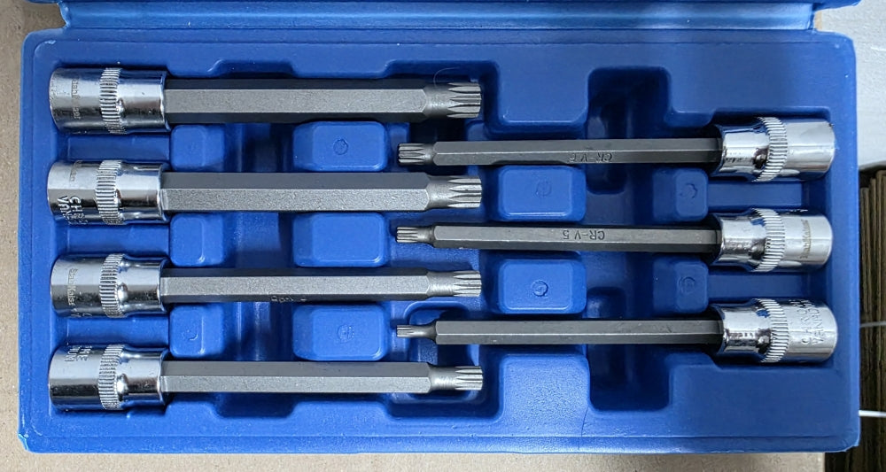 Steckschlüssel Satz Vielzahn (3/8", 110mm, 7-teilig, M4-10)