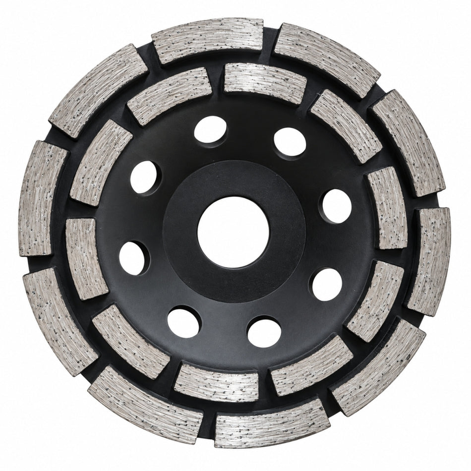 POWER-BLACK Diamantschleiftopf 'Doppelreihig' (Ø 125 x 22,23mm)