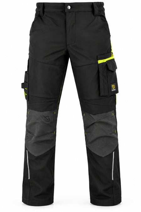 PROCERA Softshell-Arbeitshose 'POWERFLEX BLACK' 4-Way-Stretch [Gr. wählbar]