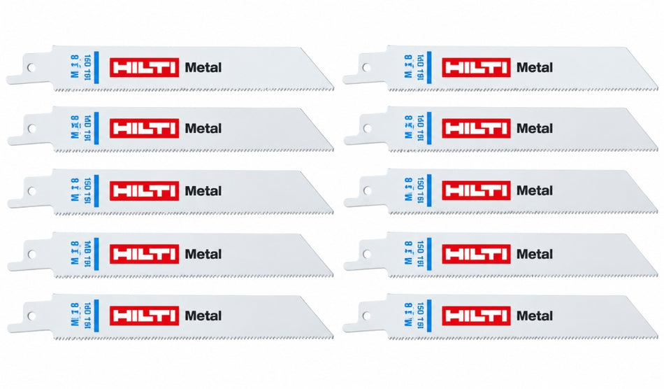 10x HILTI Säbelsägeblatt 'MB 15 18' für Metall (150mm, 18tpi)