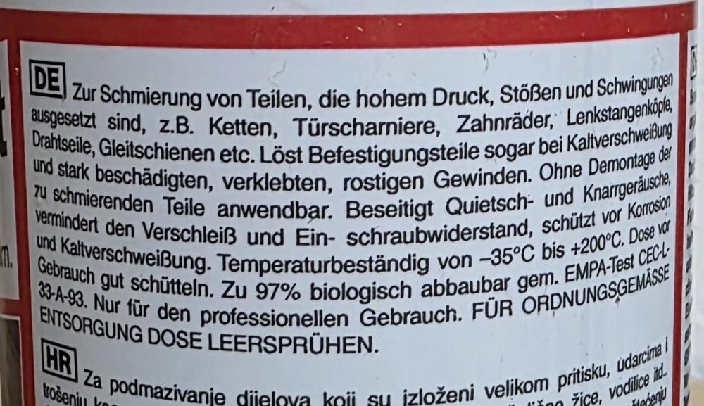 Fließ-Haftfett Spray (500ml) S401