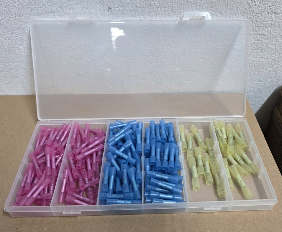 Wärmeschrumpfende Kabelverbinder Sortiment (200-teilig, 0,5-6,0mm²)