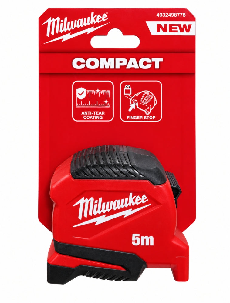 MILWAUKEE Pro-Compact Bandmaß Gen II [5 m / 25 mm] – nicht magnetisch