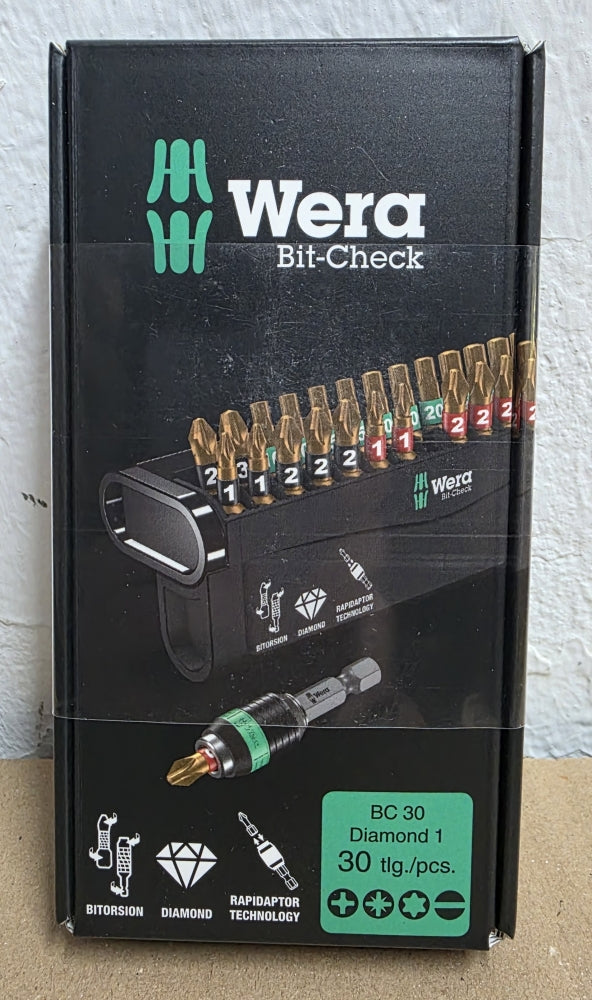 WERA Bitsatz (30-teilig) 'BitCheck 30 Diamond 1'