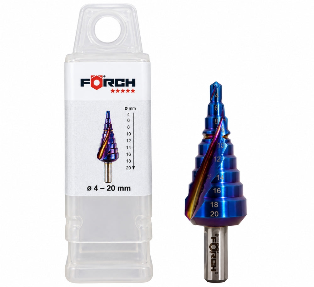 FÖRCH 5★ Stufenbohrer HSS Multi-TT (Ø 4-20mm) ROTASTOP