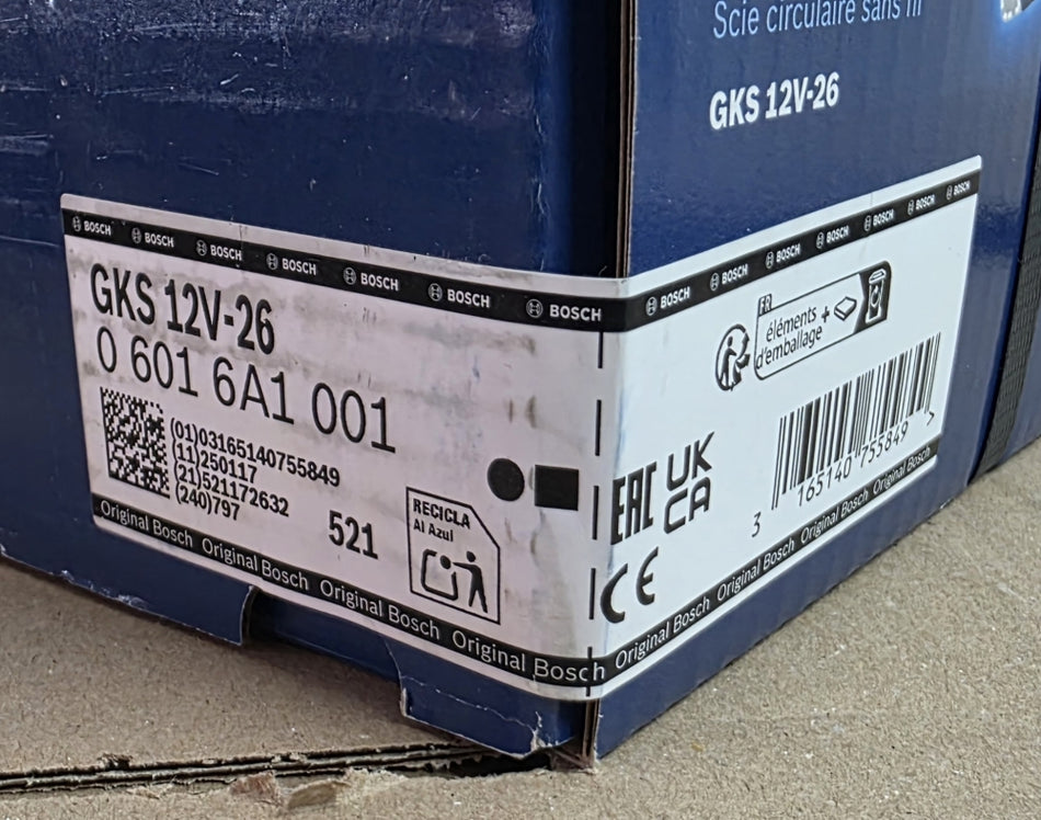 BOSCH 12V Akku-Handkreissäge 'GKS 12V-76' (Ø 85mm) Solo ohne Akku NEU