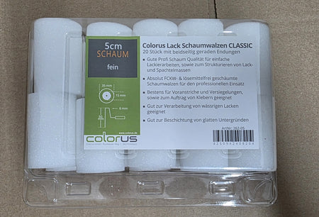 20x Schaum-Lackierwalzen 'Classic' (5cm x 35mm)