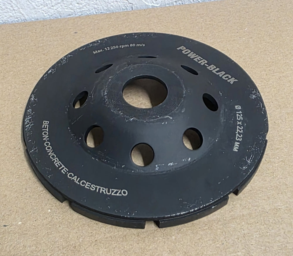POWER-BLACK Diamantschleiftopf 'Doppelreihig' (Ø 125 x 22,23mm)