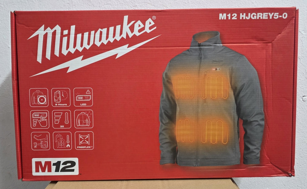 MILWAUKEE 12V Akku-Heiz-Jacke grau (Gr. XXL) 'HJGREY5'