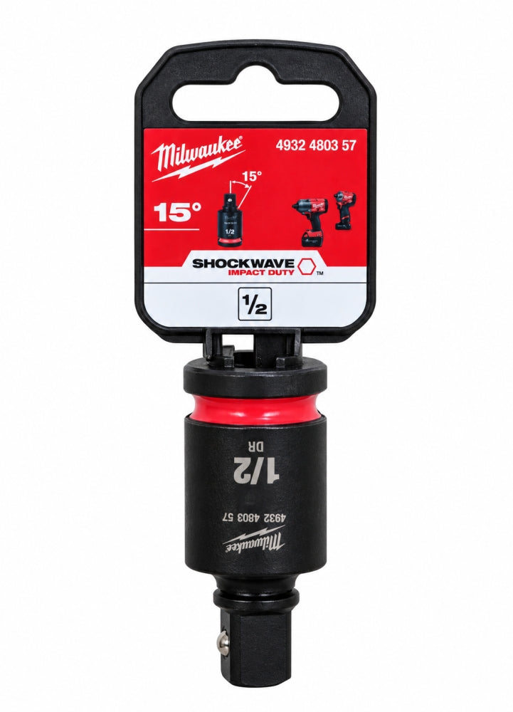 MILWAUKEE SHOCKWAVE Universalgelenk 1/2" (15° schwenkbar, für Schlagnüsse)