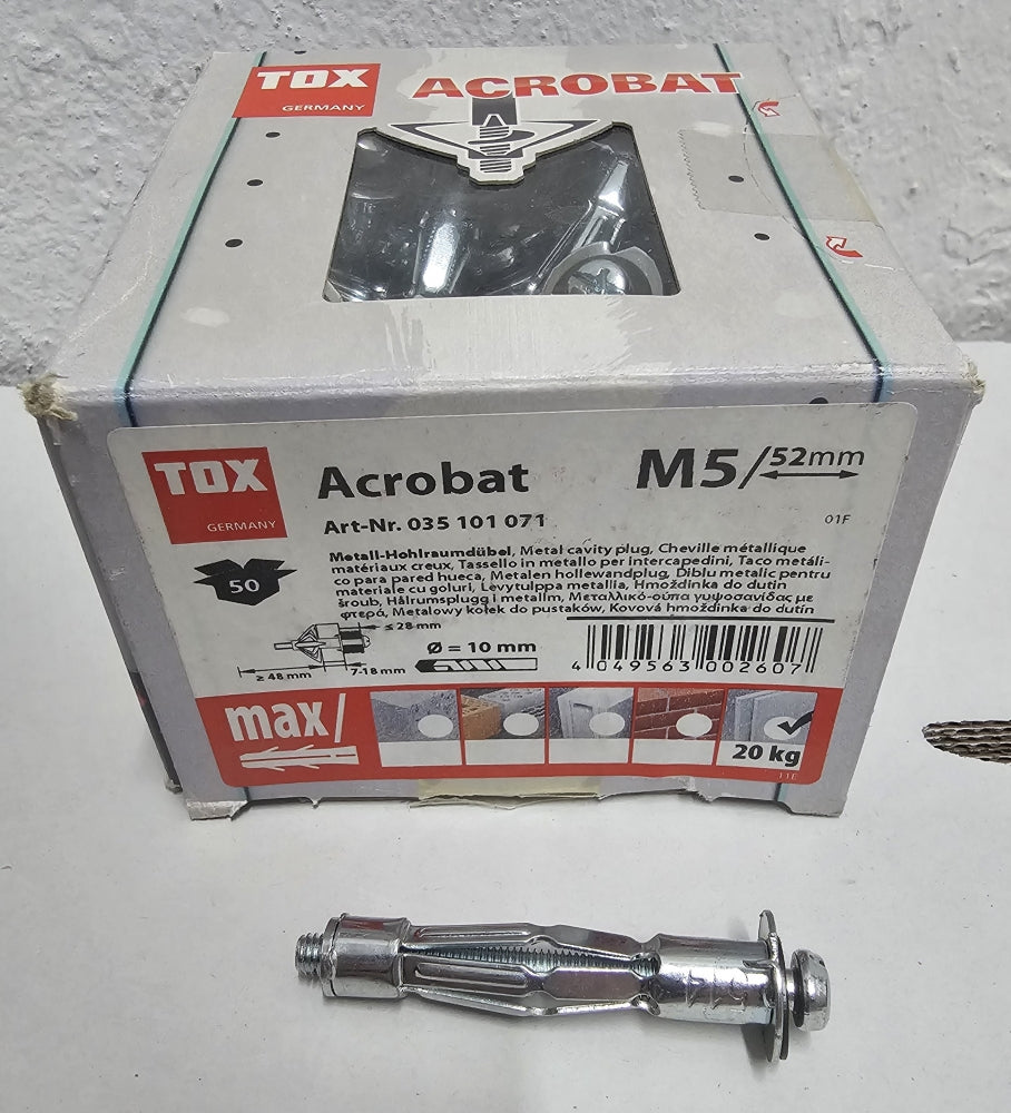TOX Metall-Hohlraumdübel 'Acrobat' (50 Stück M5 x 52 mm)