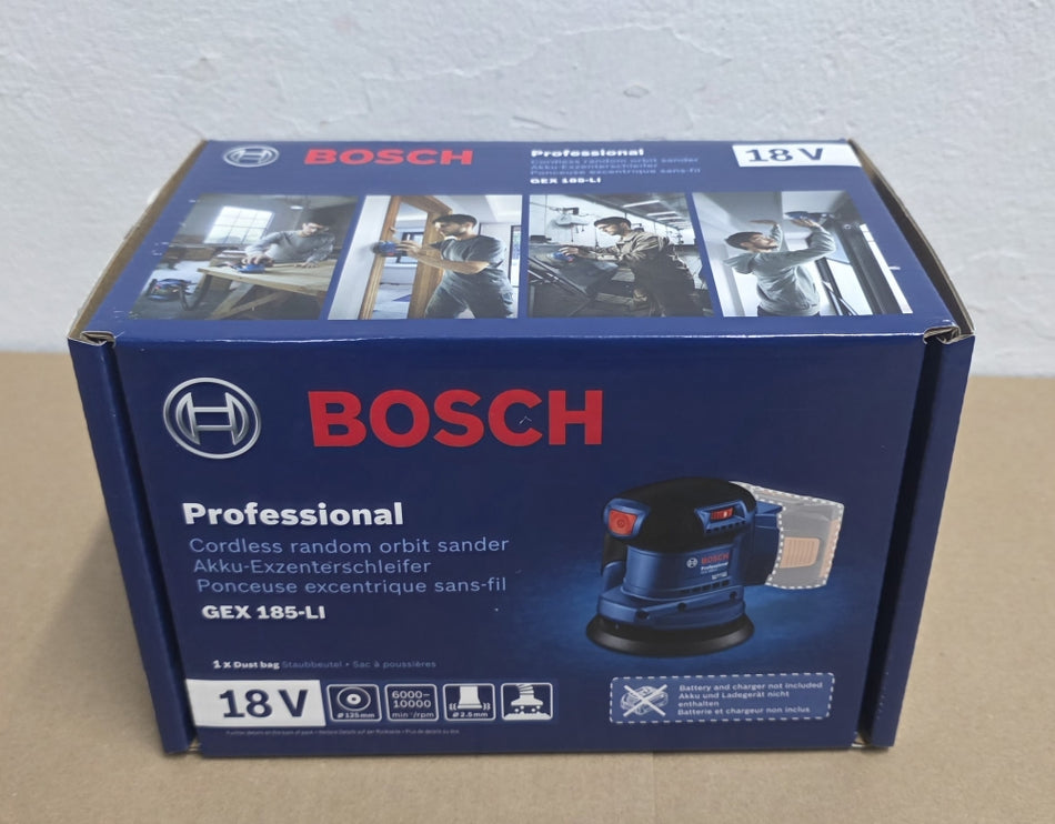 BOSCH Professional GEX 185-LI Akku-Exzenterschleifer (18V, Ø 125mm, ohne Akku) 06013A5020
