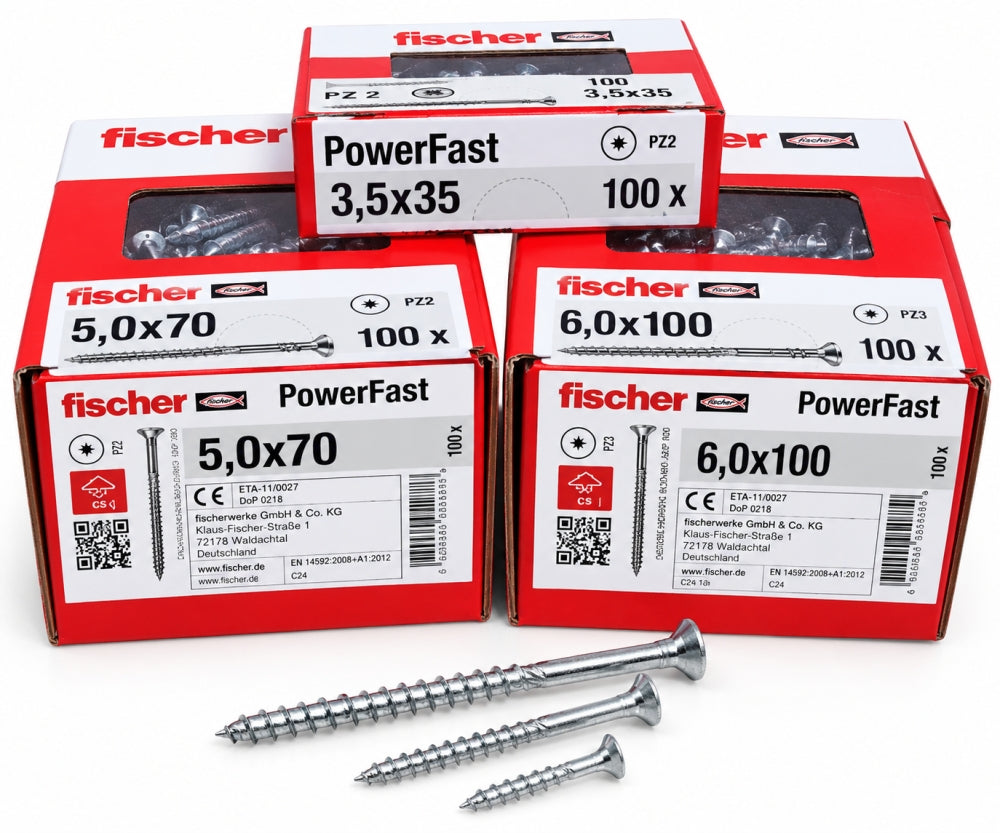 FISCHER Edelstahl Holzschrauben 'PowerFast' [zum auswählen]