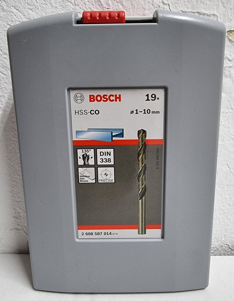 BOSCH Metallbohrer Satz HSS-Cobalt (19-tlg, 1-10mm)