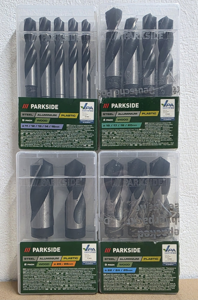 XL Karbonstahl Metallbohrer Satz mit HSS Spitze [zum auswählen: 11-28mm]