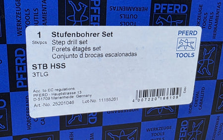 PFERD Stufenbohrer-Set HSS (3-teilig, Ø 4-30m) in Kunststoffkassette