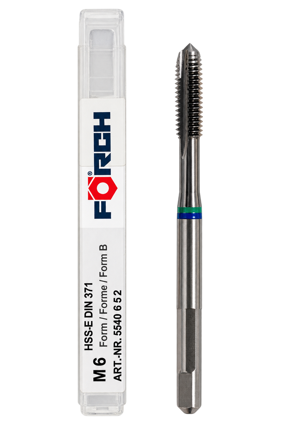 FÖRCH Maschinengewindebohrer 'Polygon 1200 B' HSS-E TiCN für Stahl & Edelstahl (M6 x 1,0 mm) 5540652