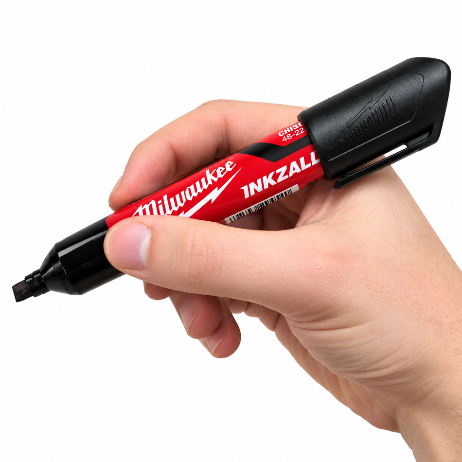 MILWAUKEE Permanentmarker 'INKZALL Large Chisel Tip' Schwarz mit Keilspitze 48223255