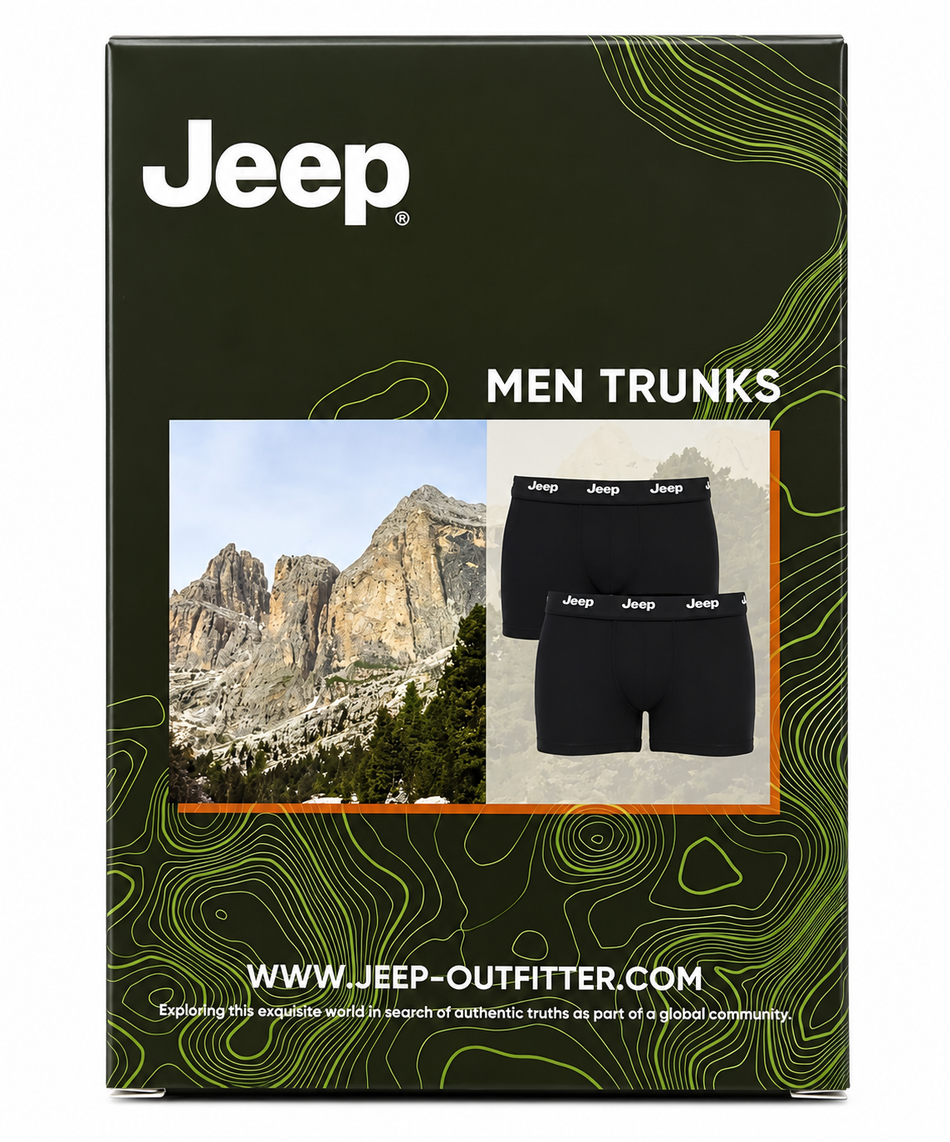 JEEP Herren Boxershorts SCHWARZ (2er-Pack) Baumwolle [Gr. wählbar]