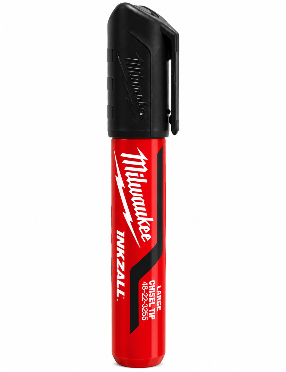 MILWAUKEE Permanentmarker 'INKZALL Large Chisel Tip' Schwarz mit Keilspitze 48223255