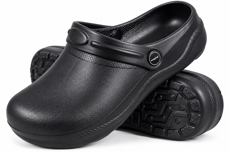 REIS Garten-Clogs 'BCLAB' aus EVA mit Fersenriemen SCHWARZ (Gr. 43)